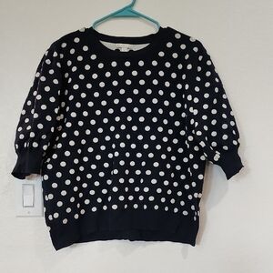 Polka Dot Sweater - Black and White